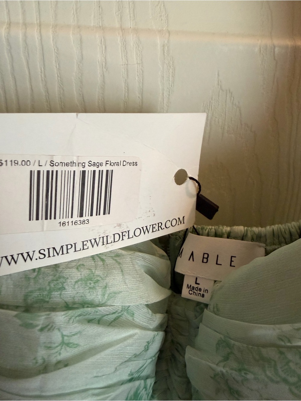 Mint Green Floral Tiered Maxi Dress with Tie Straps - Picture 4 of 4